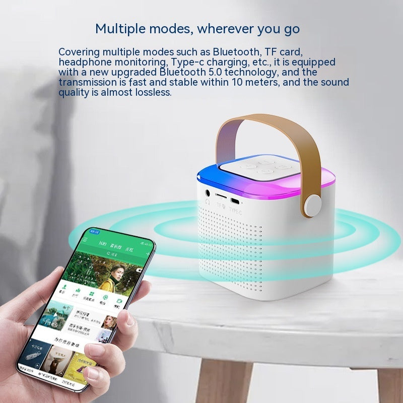 Bluetooth Karaoke Speaker with RGB Lights