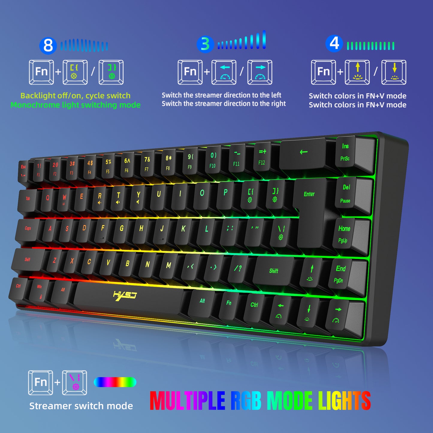 Mechanical-Feel Membrane Gaming Keyboard