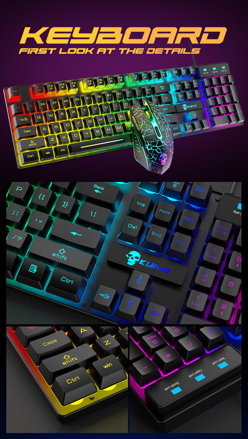 T6RGB Luminous Keyboard and Mouse Set