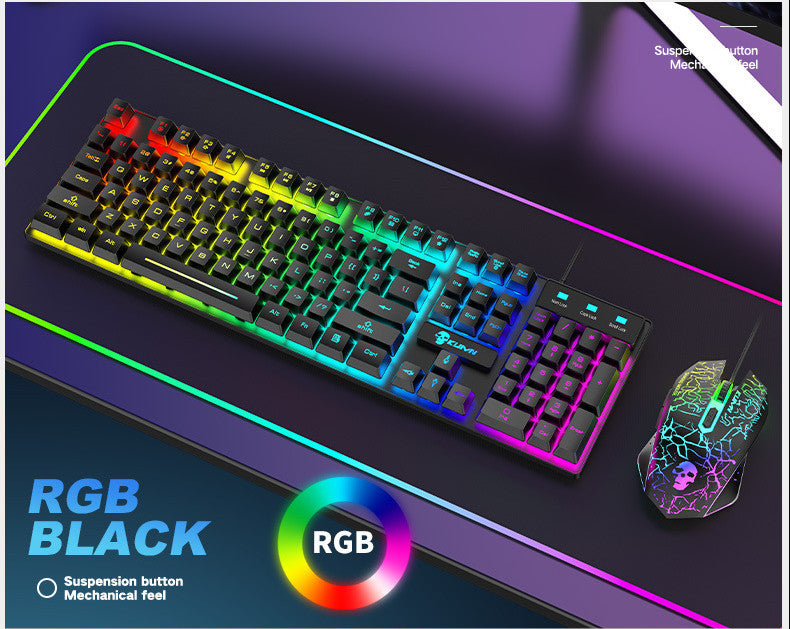 T6RGB Luminous Keyboard and Mouse Set
