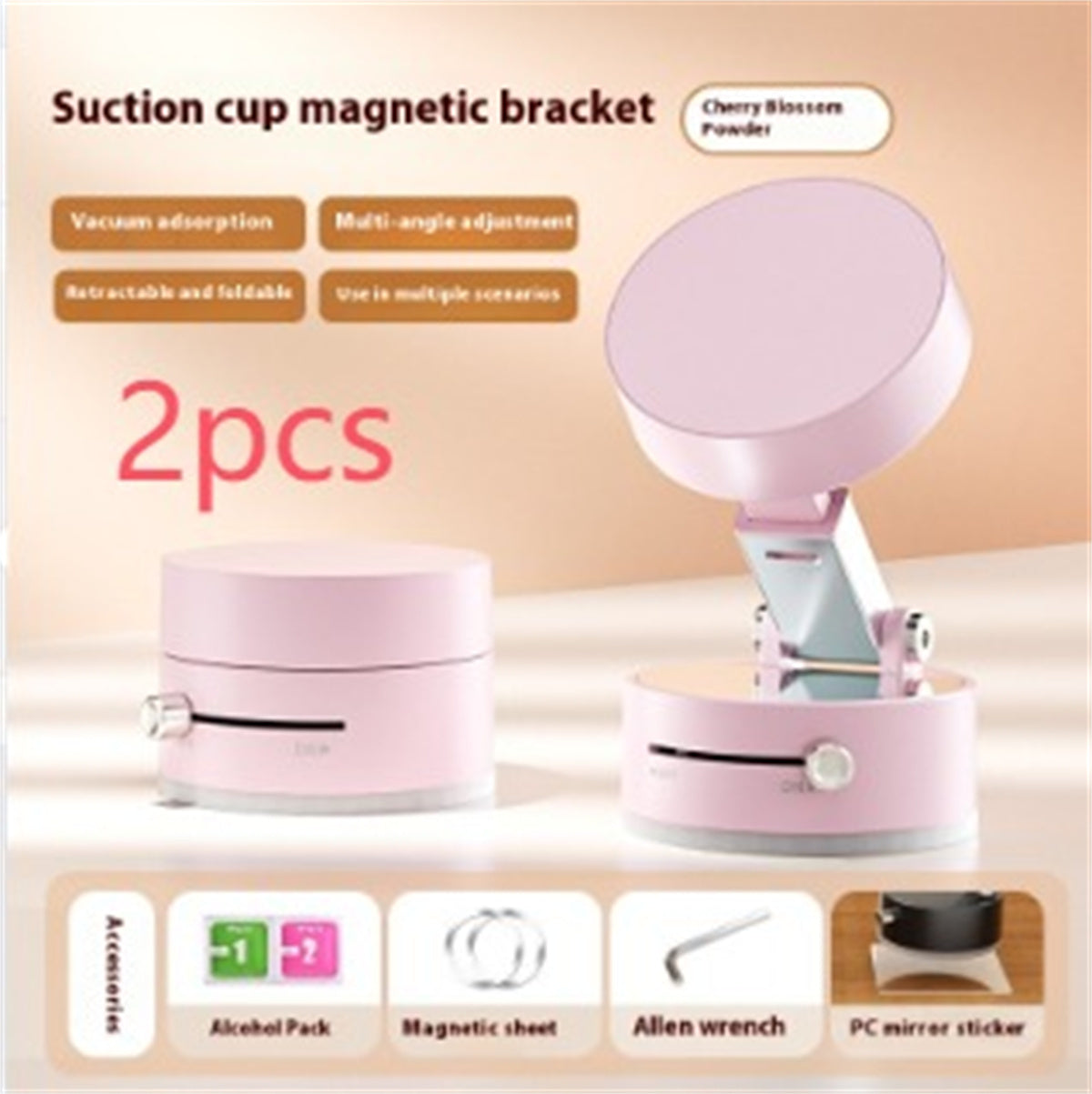Foldable Magnetic Car Phone Holder with Suction Cup for Navigation