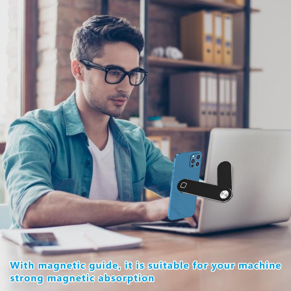 Adjustable Magnetic Laptop Phone Holder Clip for Dual Screen Setup