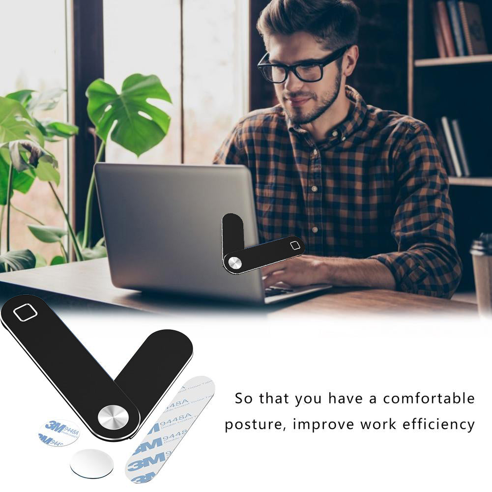 Adjustable Magnetic Laptop Phone Holder Clip for Dual Screen Setup