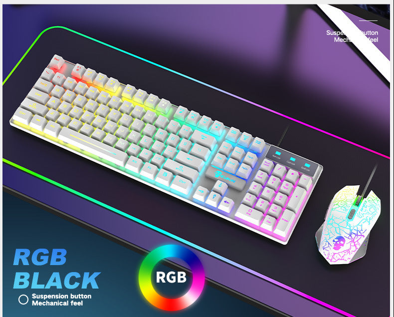 T6RGB Luminous Keyboard and Mouse Set