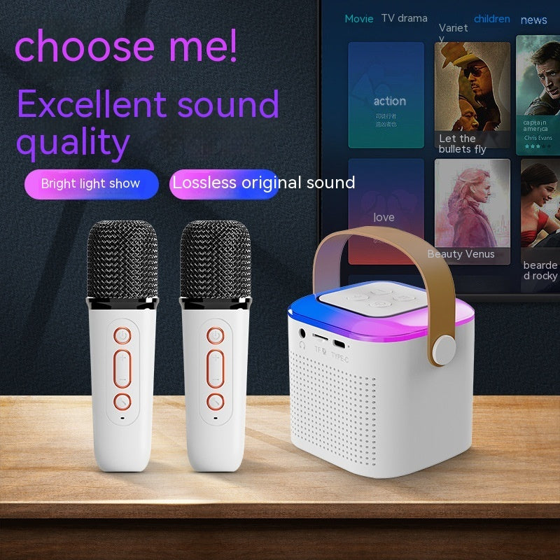 Bluetooth Karaoke Speaker with RGB Lights