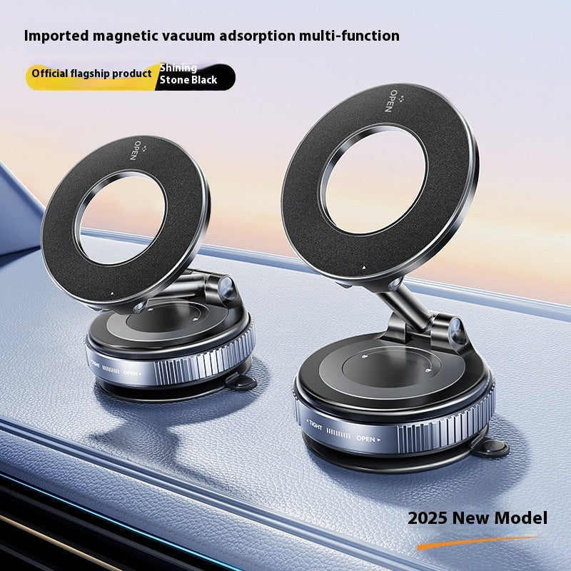 Foldable Magnetic Car Phone Holder with Suction for Busy Commuters