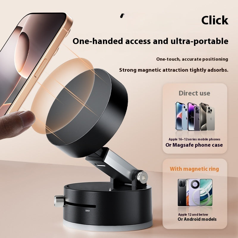 Foldable Magnetic Car Phone Holder with Suction Cup for Navigation