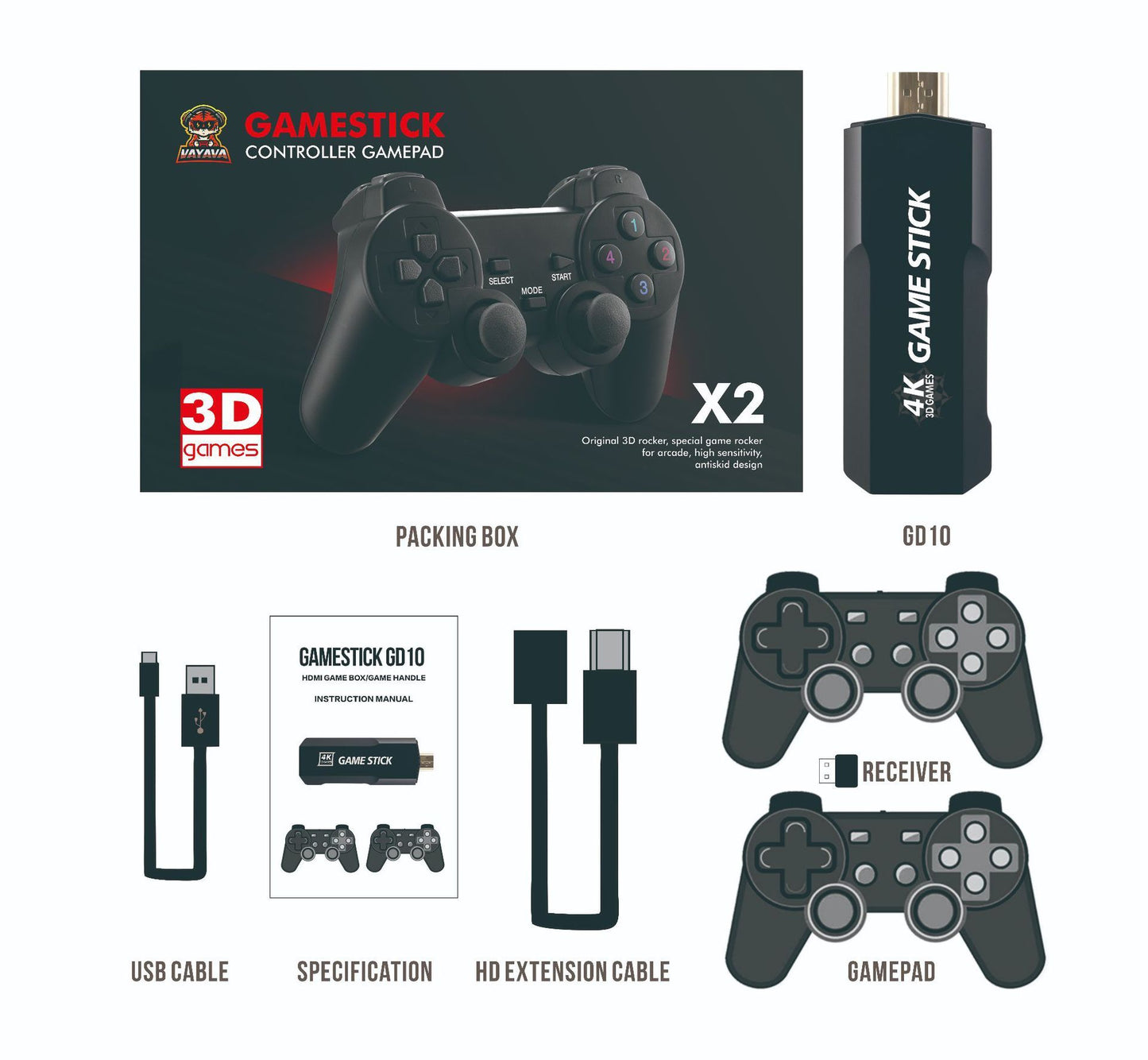 4K HD Two-Player Gaming Console