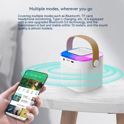 Bluetooth Karaoke Speaker with RGB Lights