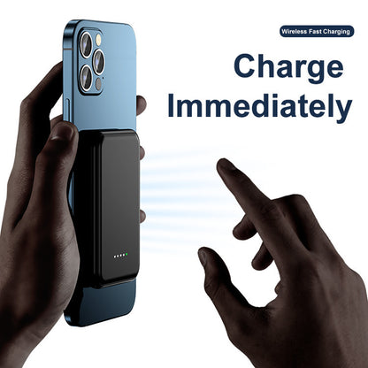 Mini Magnetic 5000mAh Wireless Power Bank