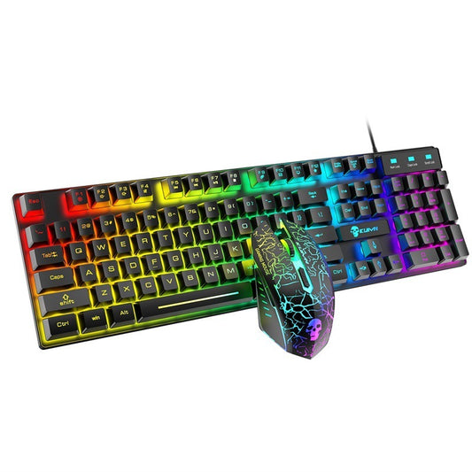 Best T6 RGB Luminous Keyboard and Mouse Set | Tinidarapida