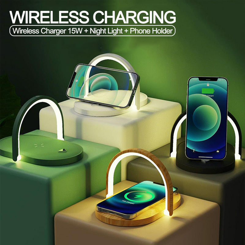3-in-1 Foldable Wireless Charger with LED Night Light