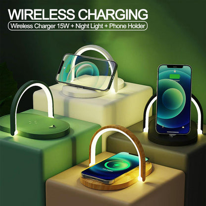 3-in-1 Foldable Wireless Charger with LED Night Light